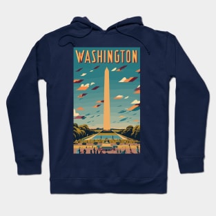 A Vintage Travel Art of Washington DC - US Hoodie